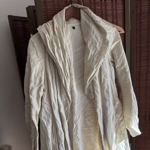 EILEEN FISHER Satin Duster with Tulle